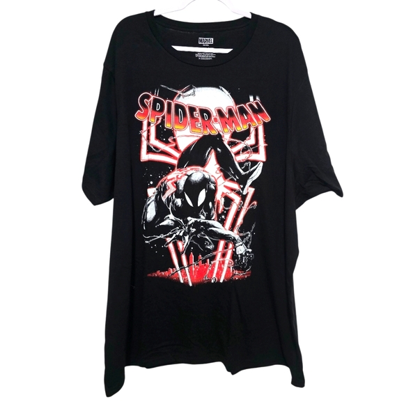 Marvel Black and Red Spider-Man Short Sleeve Graphic T-Shirt 3XL NWT - Picture 1 of 3